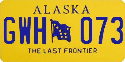 AK license plate GWH073