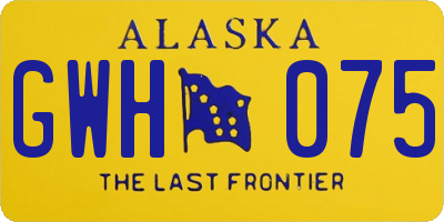 AK license plate GWH075