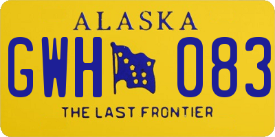 AK license plate GWH083