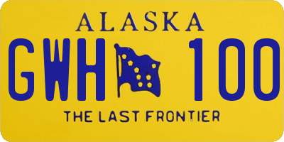 AK license plate GWH100