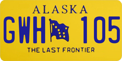 AK license plate GWH105