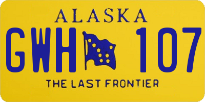 AK license plate GWH107