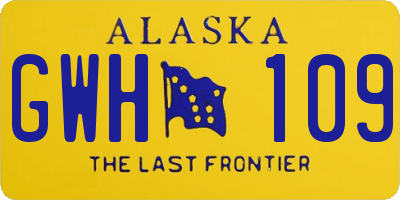 AK license plate GWH109