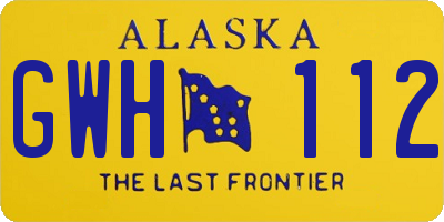 AK license plate GWH112