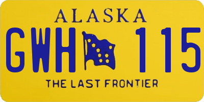 AK license plate GWH115