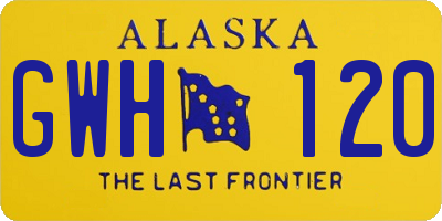 AK license plate GWH120