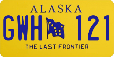 AK license plate GWH121