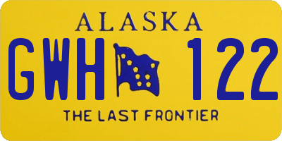 AK license plate GWH122