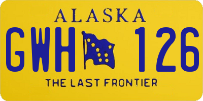 AK license plate GWH126