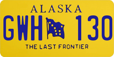 AK license plate GWH130