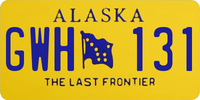 AK license plate GWH131
