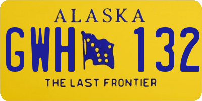 AK license plate GWH132