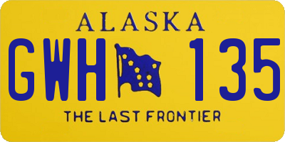 AK license plate GWH135