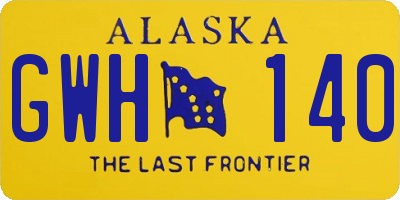 AK license plate GWH140