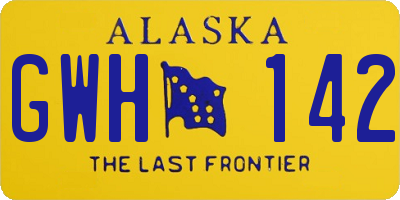 AK license plate GWH142