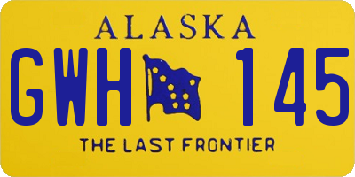 AK license plate GWH145