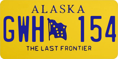 AK license plate GWH154