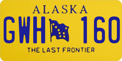 AK license plate GWH160