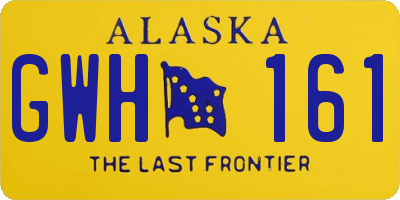 AK license plate GWH161