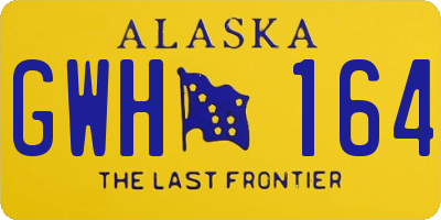 AK license plate GWH164