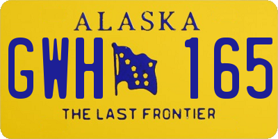 AK license plate GWH165