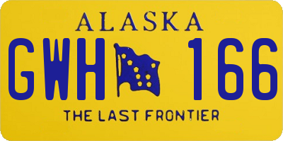 AK license plate GWH166