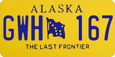 AK license plate GWH167