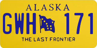 AK license plate GWH171