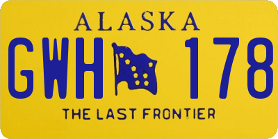 AK license plate GWH178