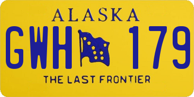 AK license plate GWH179