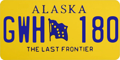 AK license plate GWH180