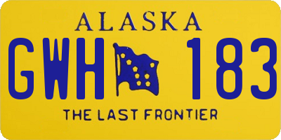 AK license plate GWH183