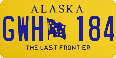AK license plate GWH184