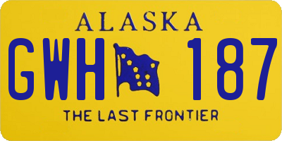 AK license plate GWH187