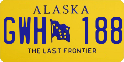 AK license plate GWH188