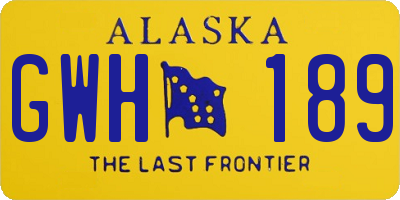 AK license plate GWH189