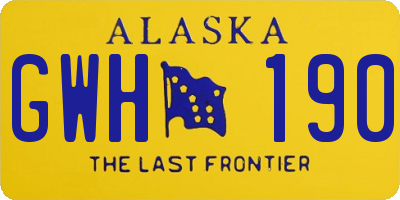 AK license plate GWH190