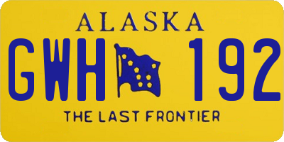 AK license plate GWH192