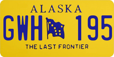 AK license plate GWH195