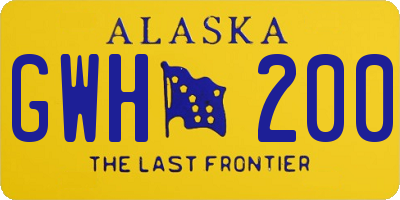 AK license plate GWH200