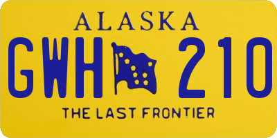 AK license plate GWH210