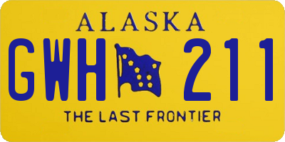 AK license plate GWH211