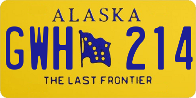 AK license plate GWH214