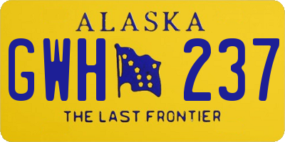 AK license plate GWH237