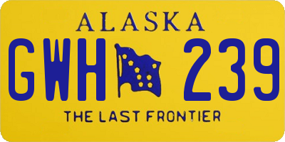 AK license plate GWH239