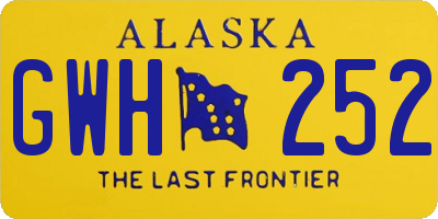 AK license plate GWH252