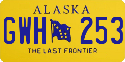 AK license plate GWH253