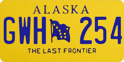 AK license plate GWH254