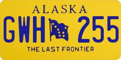 AK license plate GWH255