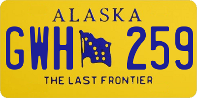AK license plate GWH259